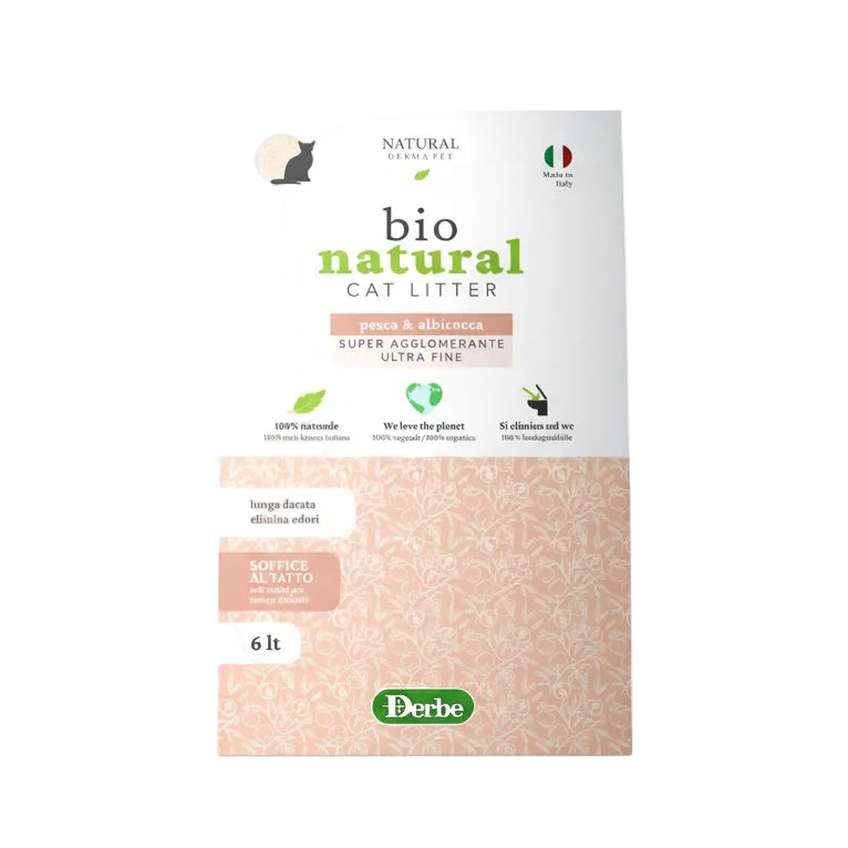 Natural corn-based clumping cat litter with strong odor control and soft texture – 6L