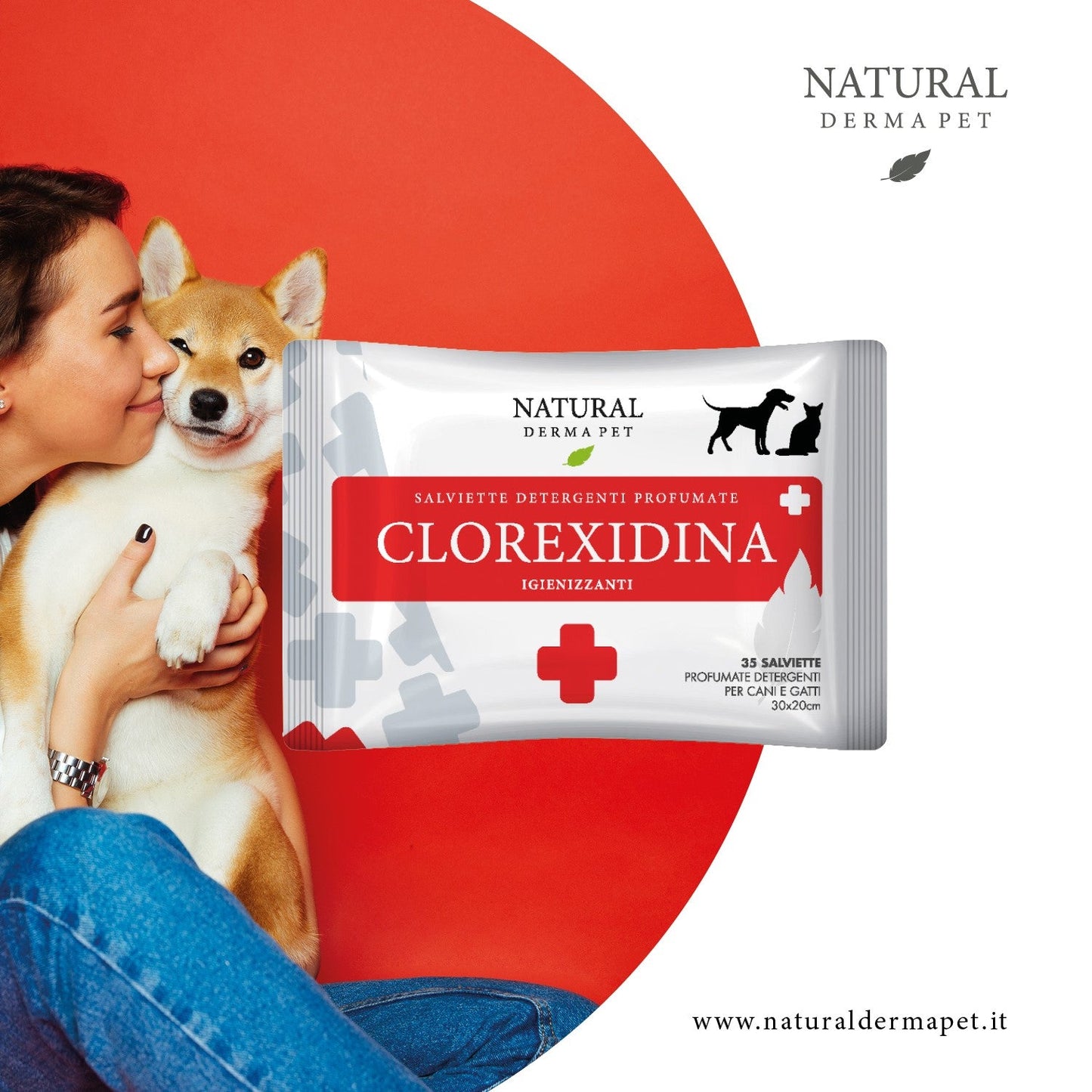 Mitrās suņu un kaķu salvetes ar hlorheksidīnu kažoka higiēnai