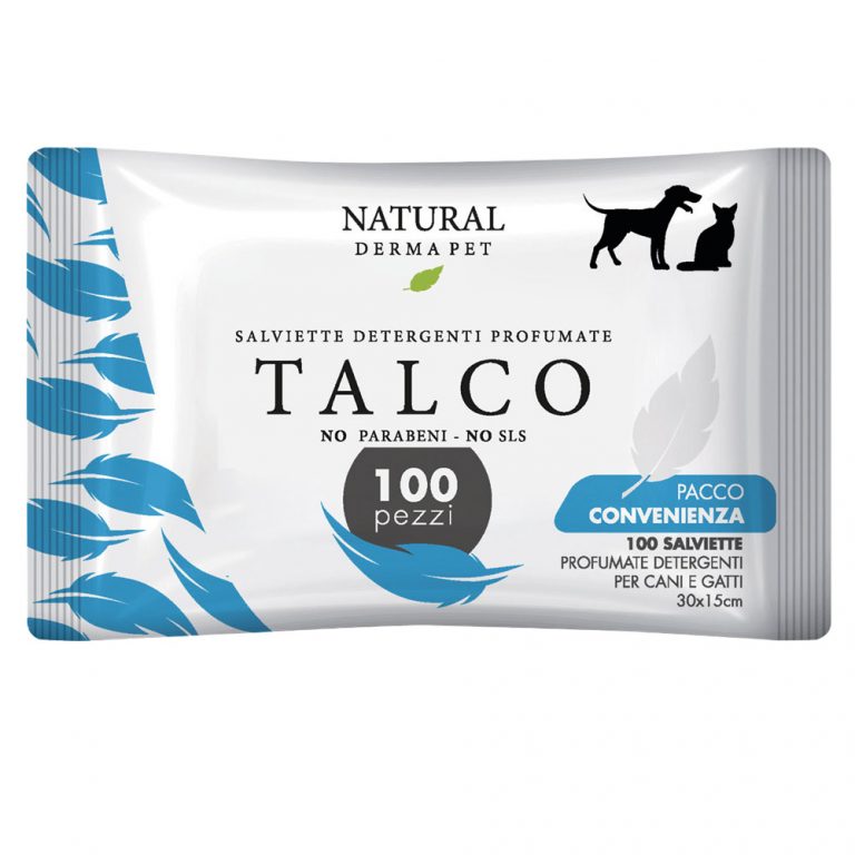 Wet Dog & Cat Wipes for Coat with Talcum Scent – 35pcs