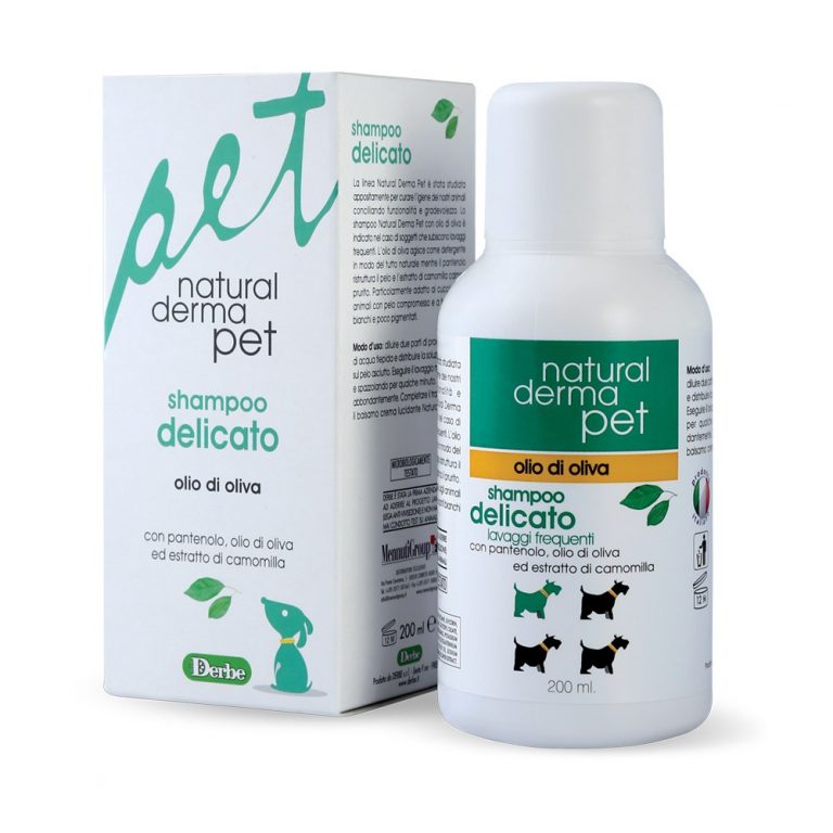 Frequent use dog shampoo with olive oil and chamomile