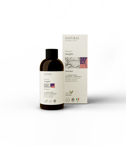 Suņu šampūns – garspalvainiem suņiem ar pantenolu un ginkgo – 200 ml