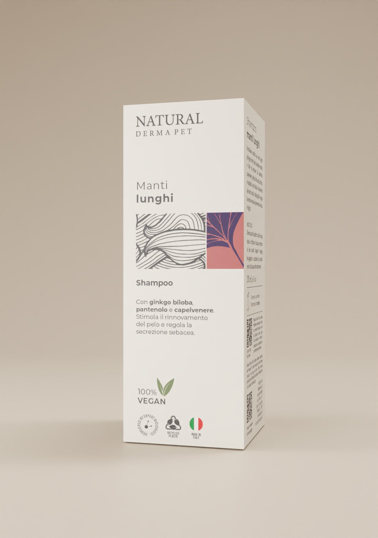 Suņu šampūns – garspalvainiem suņiem ar pantenolu un ginkgo – 200 ml