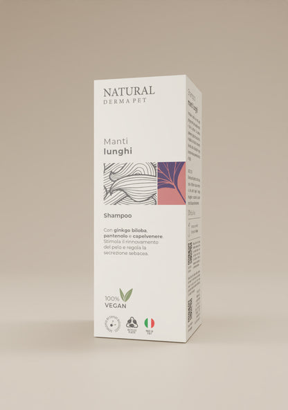 Suņu šampūns – garspalvainiem suņiem ar pantenolu un ginkgo – 200 ml