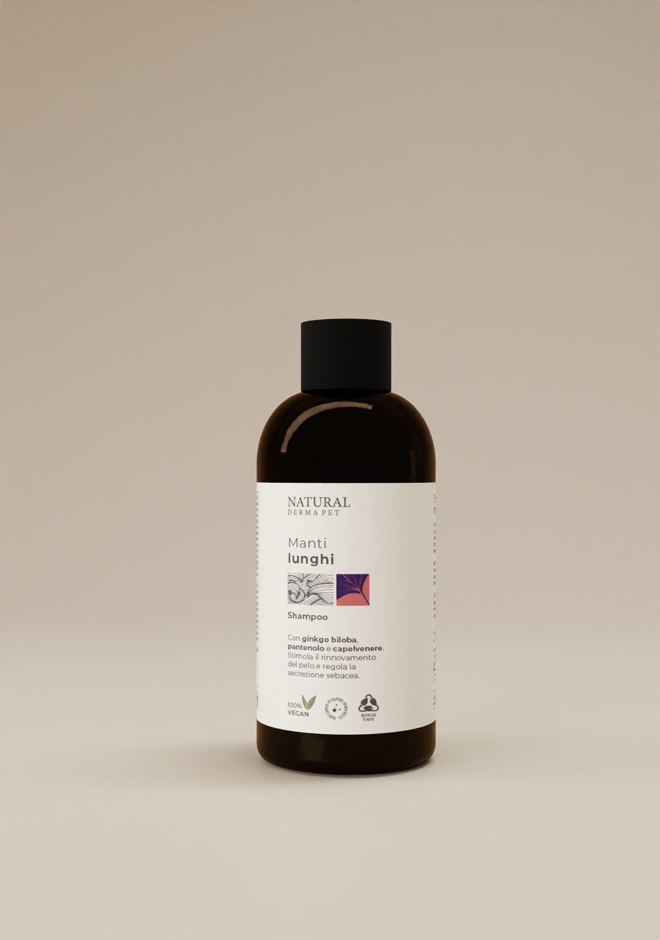 Suņu šampūns – garspalvainiem suņiem ar pantenolu un ginkgo – 200 ml