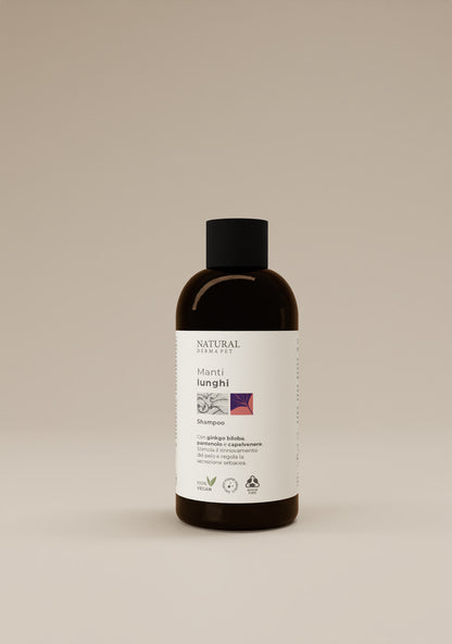 Suņu šampūns – garspalvainiem suņiem ar pantenolu un ginkgo – 200 ml