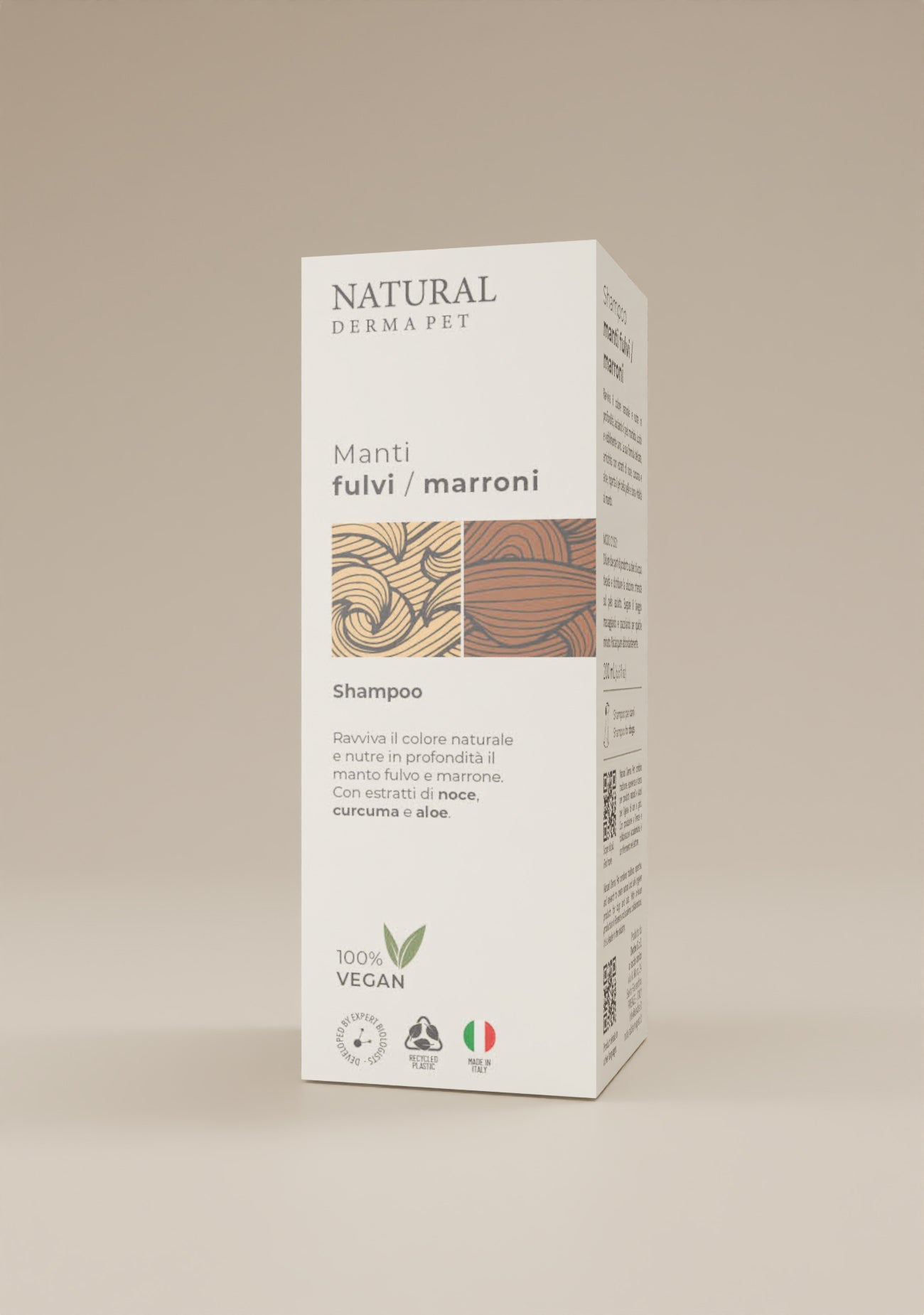 Dabīgs suņu šampūns brūnam apmatojumam maiga kopšana