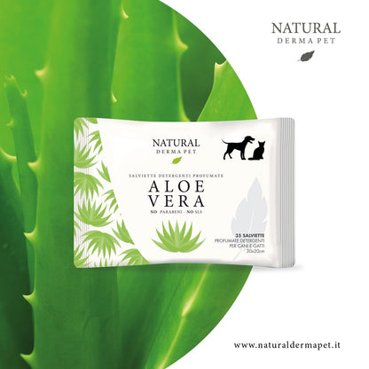 Wet Dog & Cat Wipes for Coat with Aloe Vera Scent – 35pcs