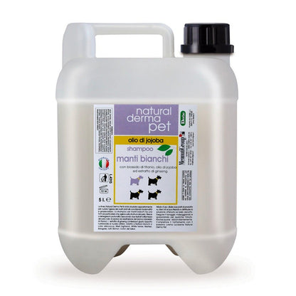 Suņu šampūns baltam apmatojumam ar jojobas eļļu un žeņšeņu